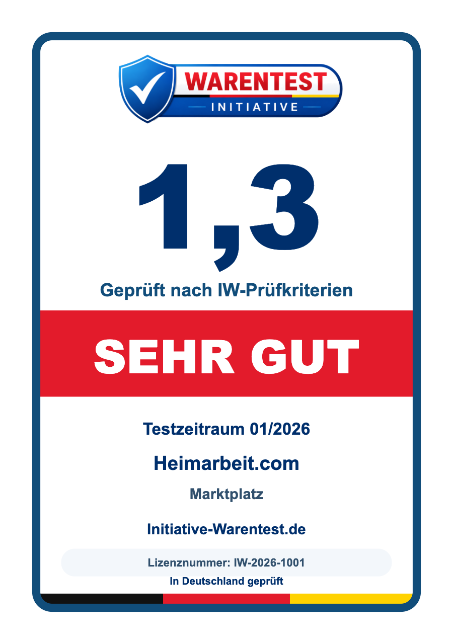 IW-Gütesiegel für Heimarbeit.com